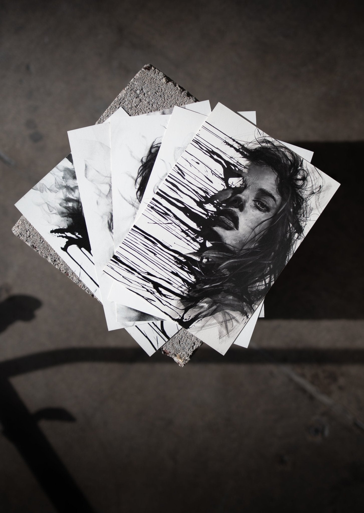 Unraveling Portrait | Postcard Set - Mad Charcoal