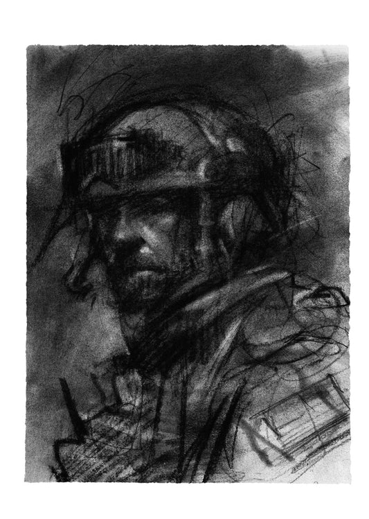 War Torn | Original Drawing - Mad Charcoal