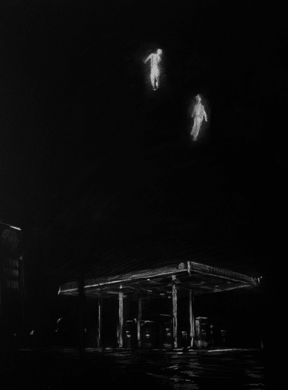 We Were Never Meant to End Here | Original Charcoal on Canvas - Mad Charcoal