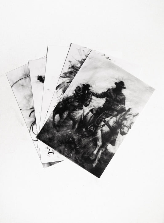Western Portrait | Postcard Set - Mad Charcoal
