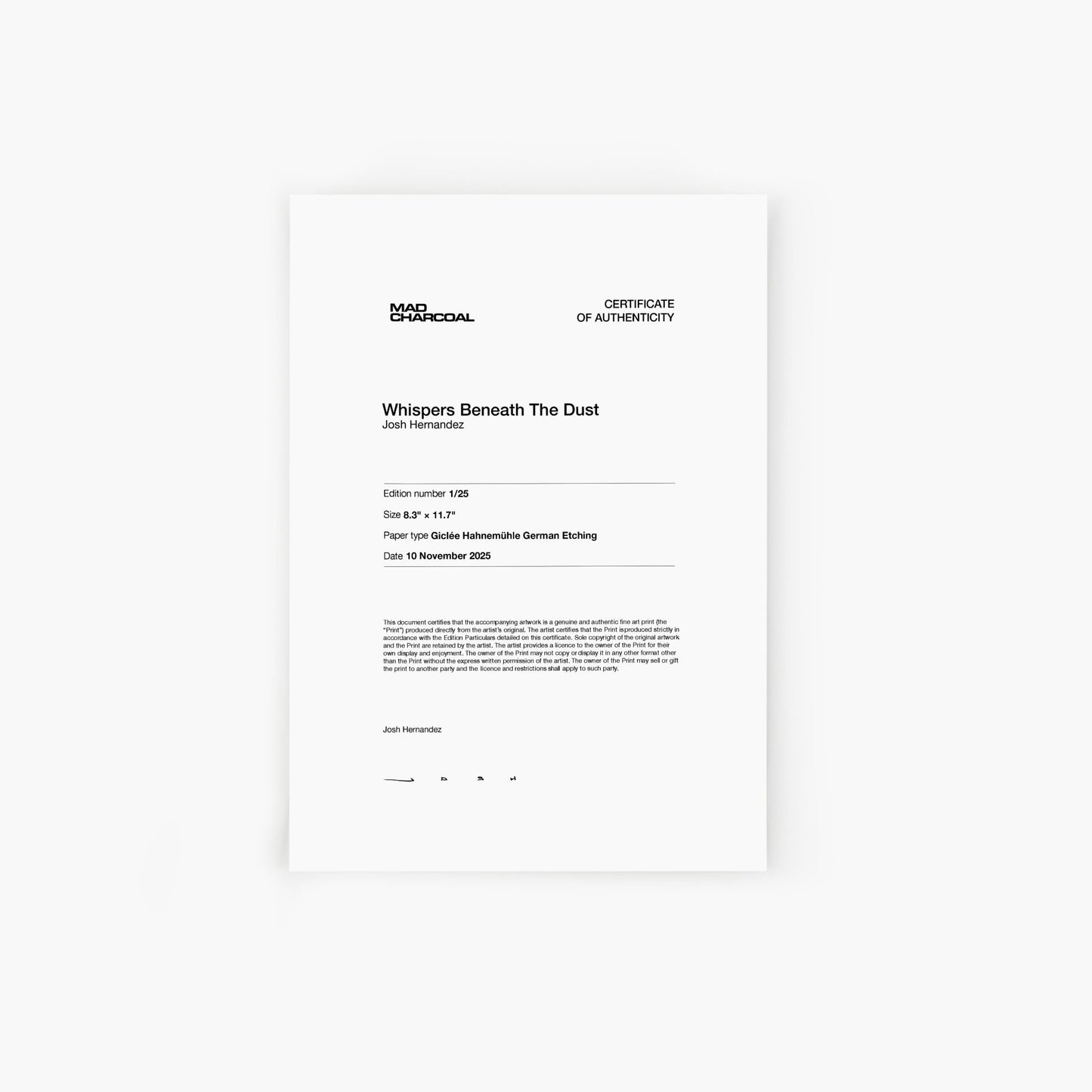 Whispers Beneath The Dust - Mad Charcoal