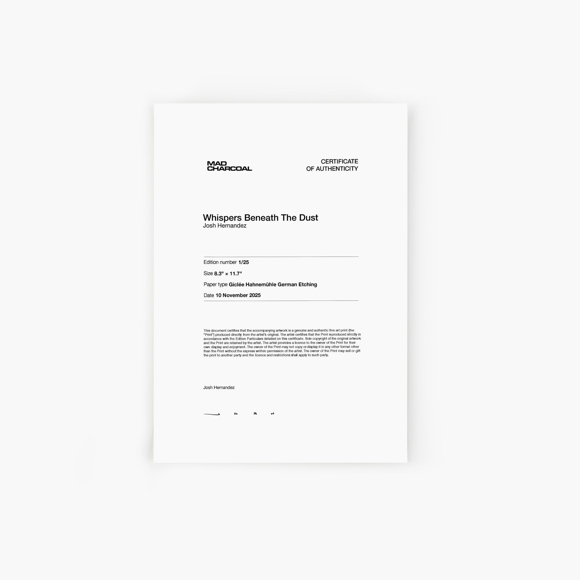 Whispers Beneath The Dust - Mad Charcoal